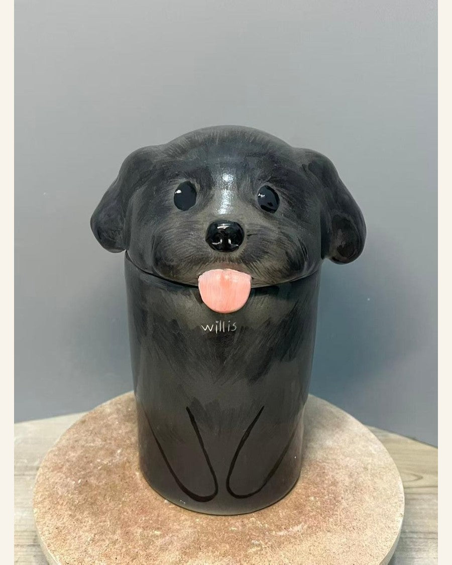 Custom Dog Memorial Urn – Hand-Painted from Your Photos