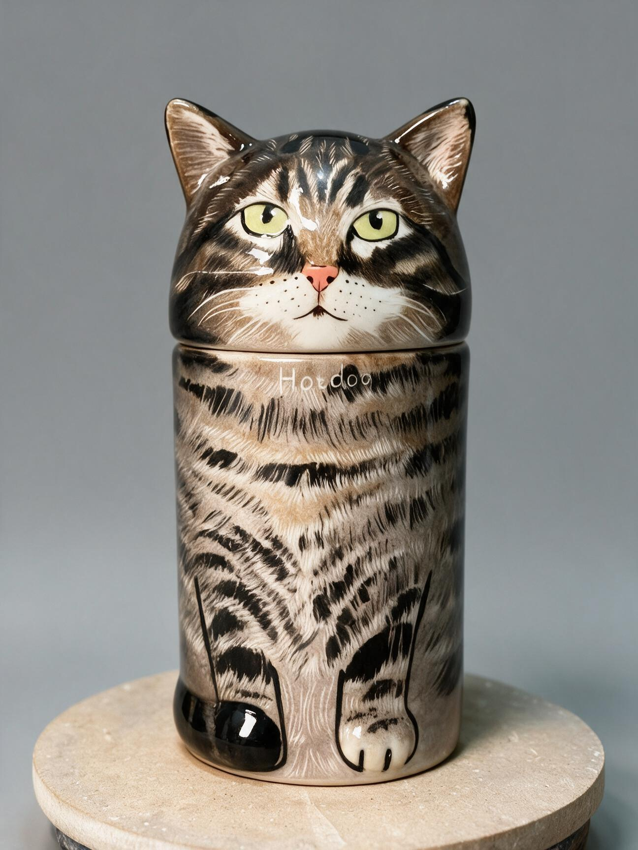 Custom Cat Memorial Urn – Hand-Painted from Your Photos