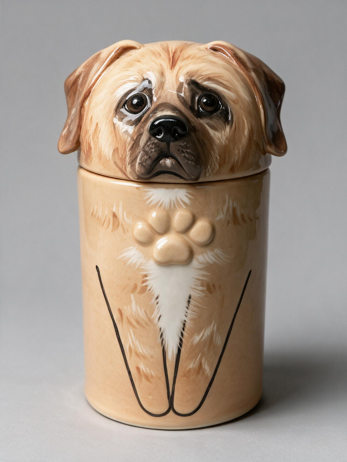 Custom Dog Memorial Urn – Hand-Painted from Your Photos