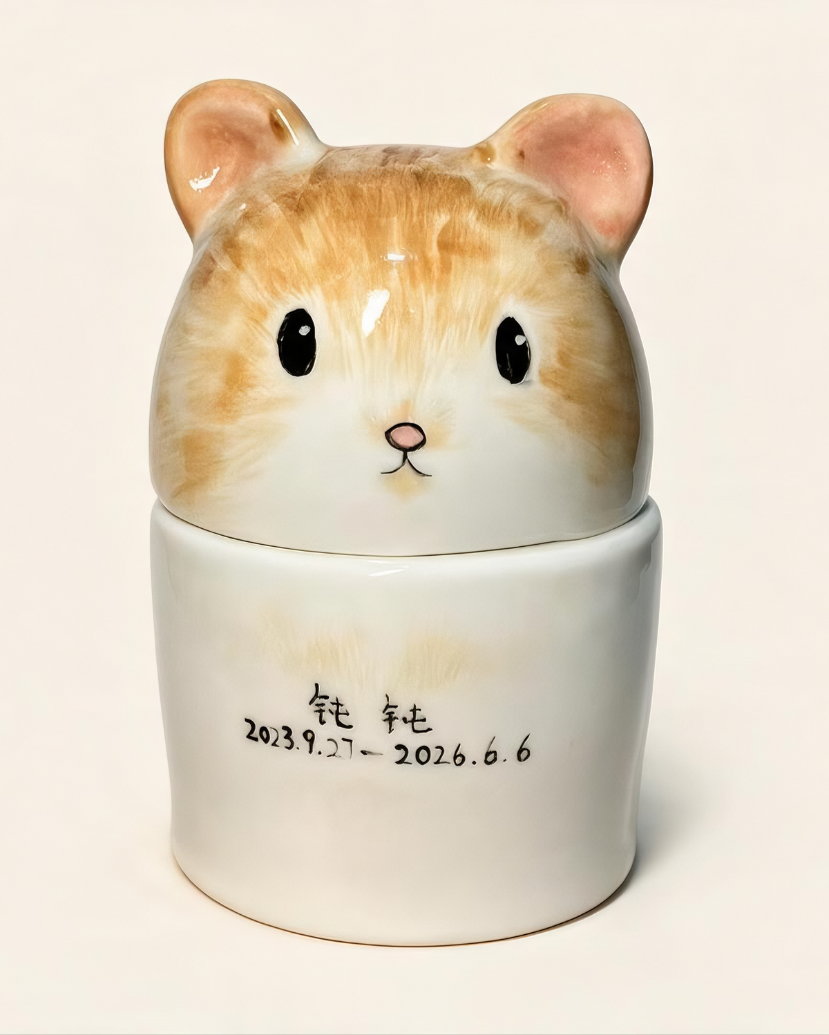 Custom Hamster Memorial Urn – Hand-Painted from Your Photos