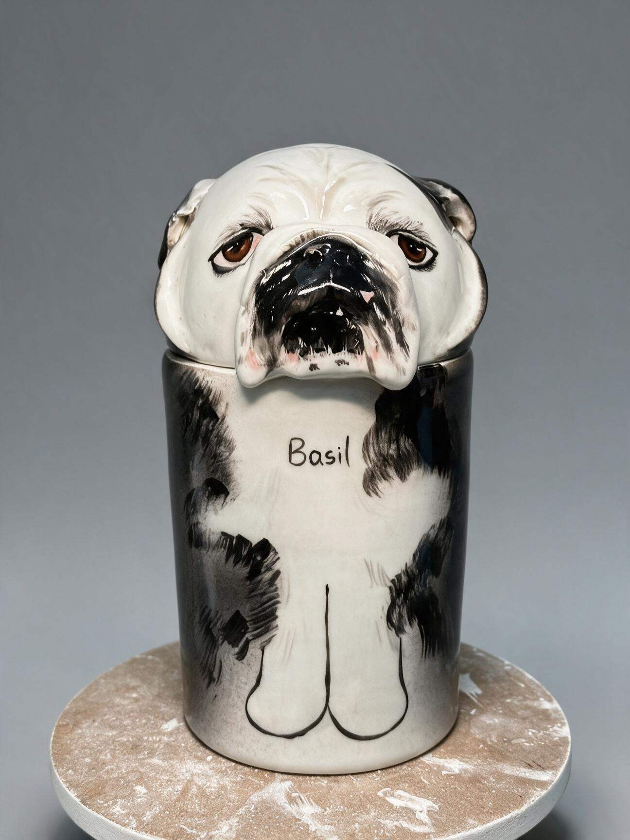 Custom Dog Memorial Urn – Hand-Painted from Your Photos