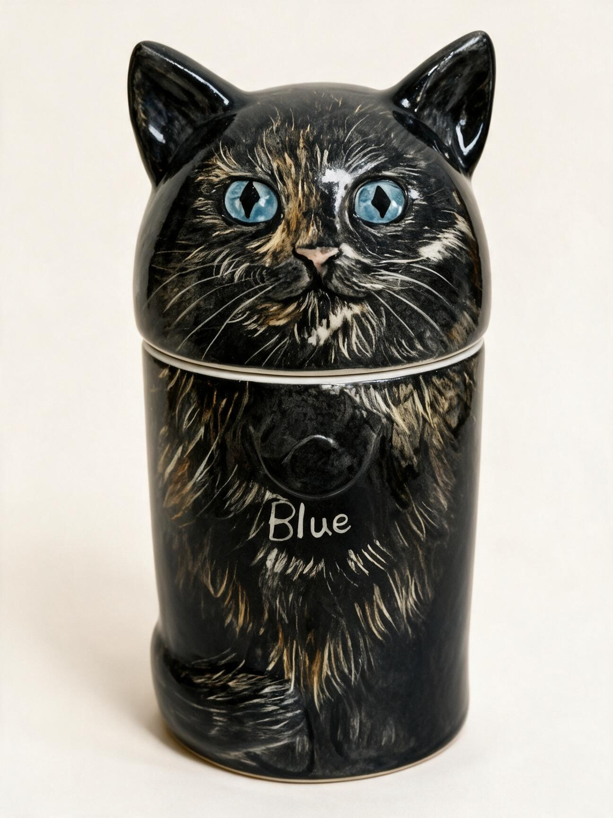 Custom Cat Memorial Urn – Hand-Painted from Your Photos